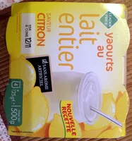 Yaourts au lait entier saveur citron
