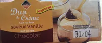Duo de Crème saveur vanille chocolat