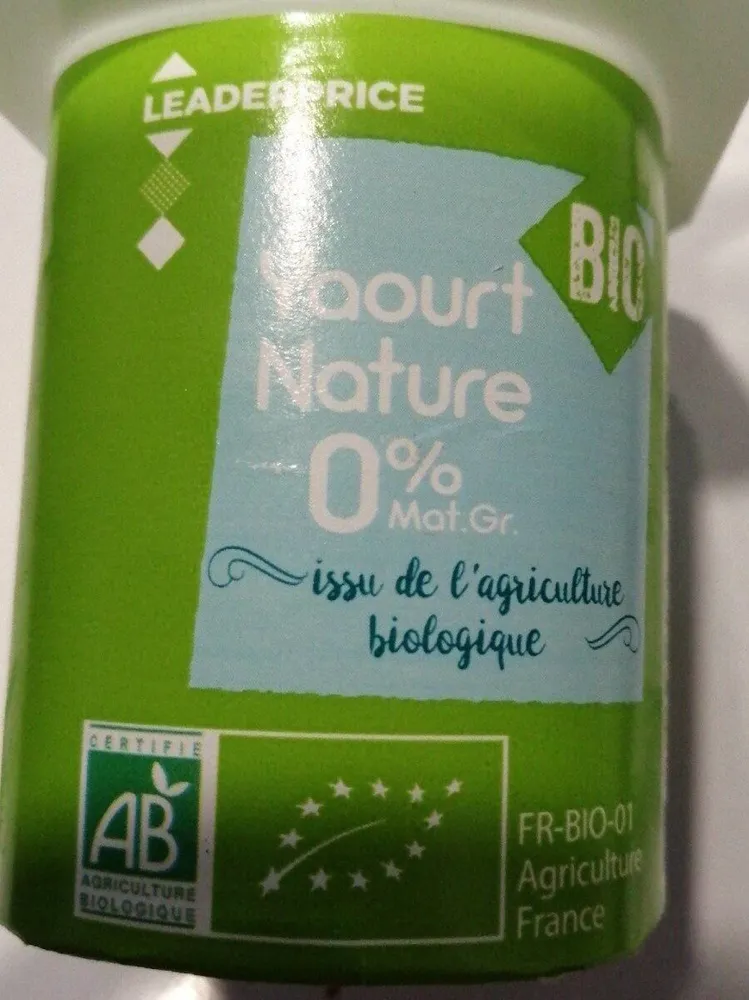 Yaourt nature bio