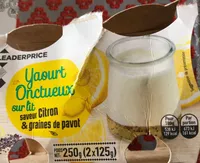 Yaourt saveur citron graines de pavot