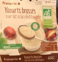 Yaourts brassés sur lit à la châtaigne