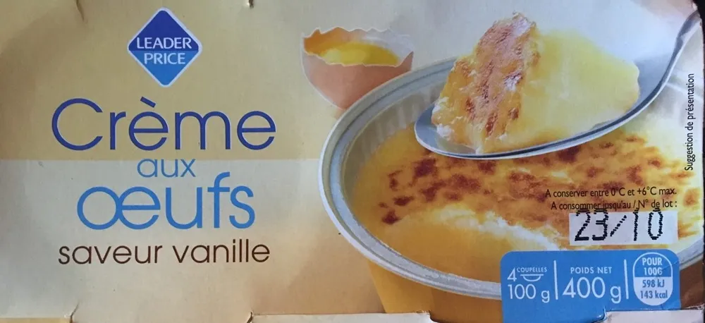 Crème aux Œufs saveur Vanille
