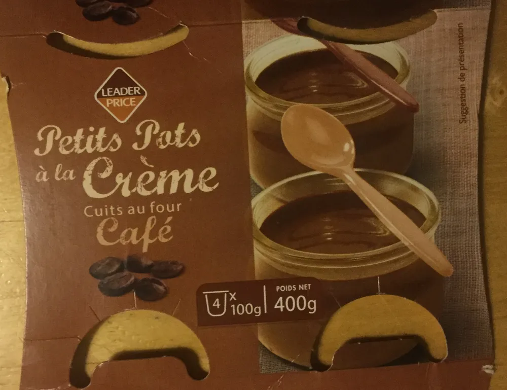 Petits pots à la crème cuits au four café