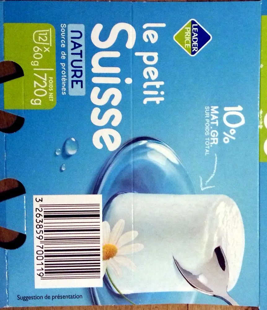 Le petit Suisse, nature (10 % MG)