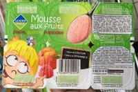 Mousse aux fruits, fraise, abricots, framboise