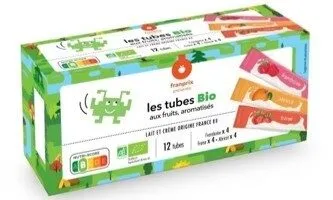 Tubes bio aux fruits : fraise, framboise, abricot