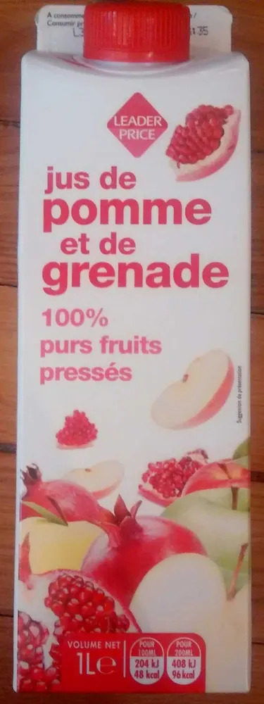 Jus de pomme et de grenade 100% purs fruits pressés