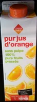 Pur jus d'orange sans pulpe 100% purs fruits pressés