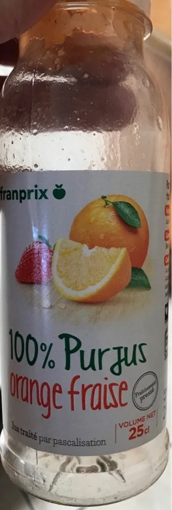 100% pur jus orange fraise