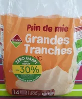 Pain de mie grandes tranches sans croûte