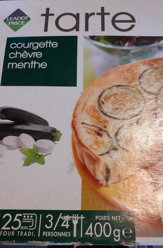 Tarte courgette chèvre menthe
