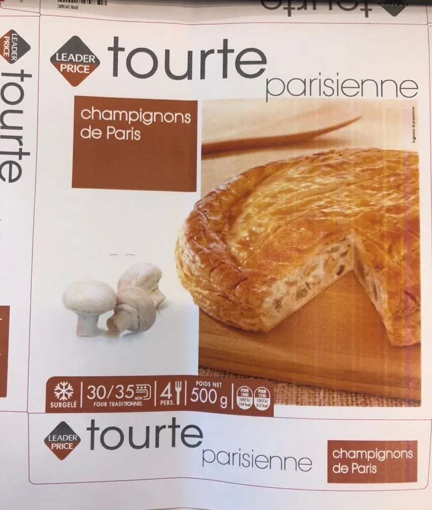 Tourte parisienne champignons de Paris