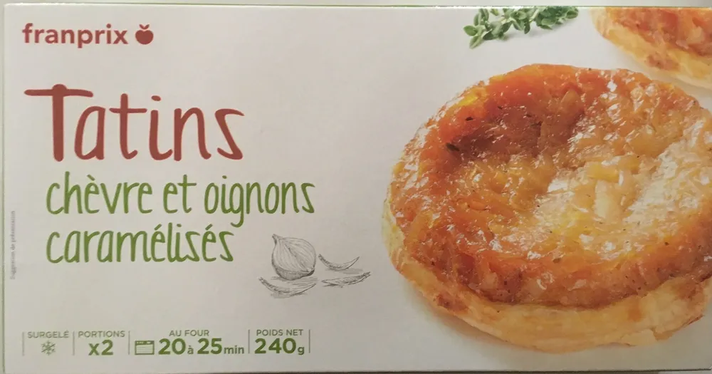 Tatins chèvre et oignons caramélisés