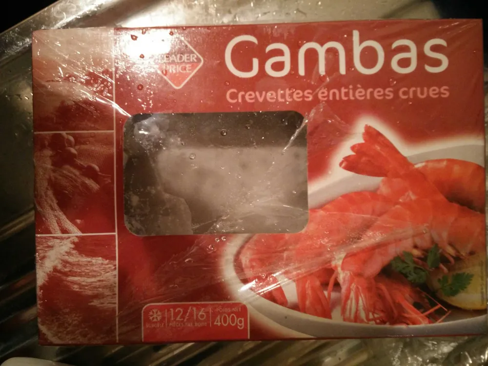 Gambas Crevettes entières crues