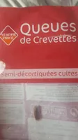 Queues de crevettes cuites semi-décortiquées