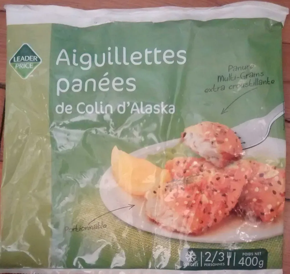 Aiguillettes panées de Colin d'Alaska, Surgelées