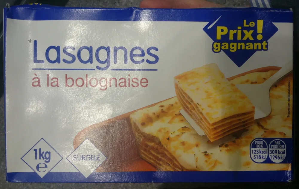 Lasagnes à la bolognaise