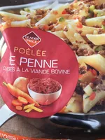 Poelee de Penne cuisinees a la viande bovine