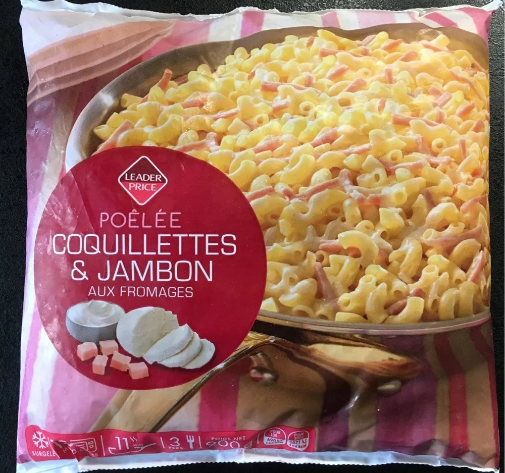 Poêlée coquillettes & jambon aux fromages