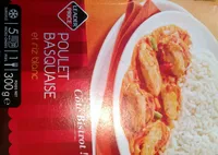 Poulet Basquaise et riz blanc