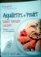 Aiguillettes de Poulet Sauce Tomate Cuisinée, Polenta Crémeuse aux Champignons