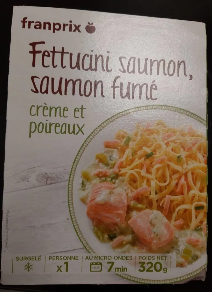 Fettucini saumon,saumon fumé crème et poireaux