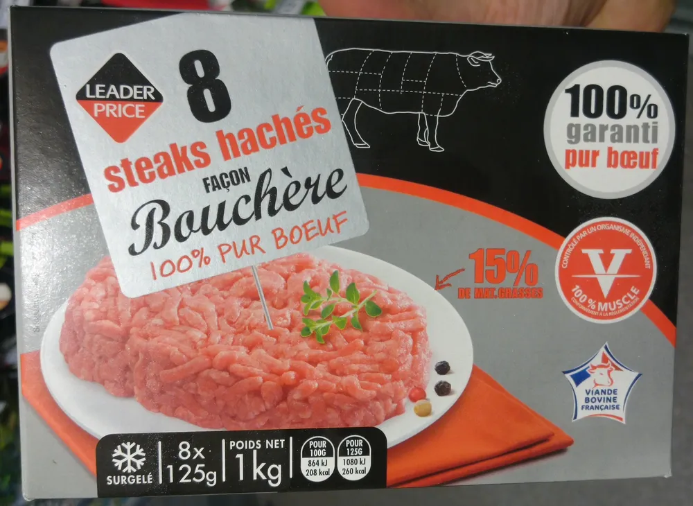 8 Steaks Hachés Façon Bouchère