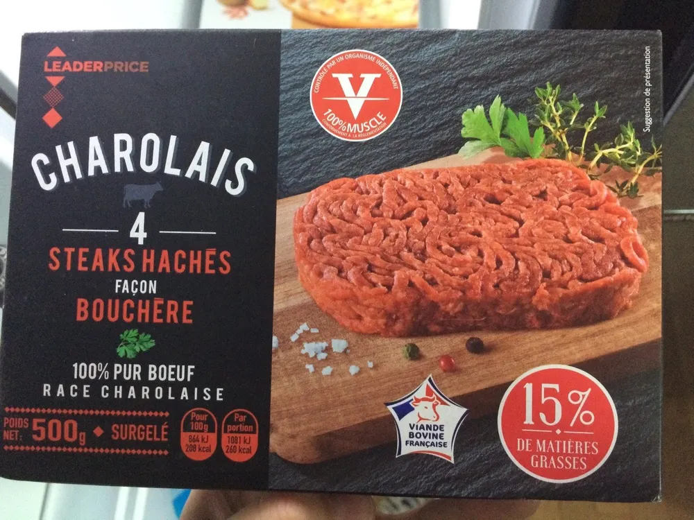 Steaks haches charolais