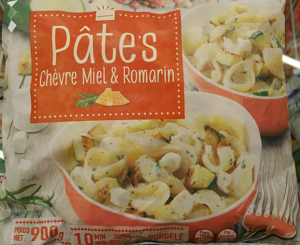 Pâtes chèvre miel et romarin