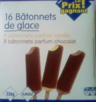 16 bâtonnets de glace