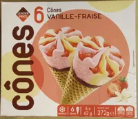 6 Cônes Vanille -Fraise
