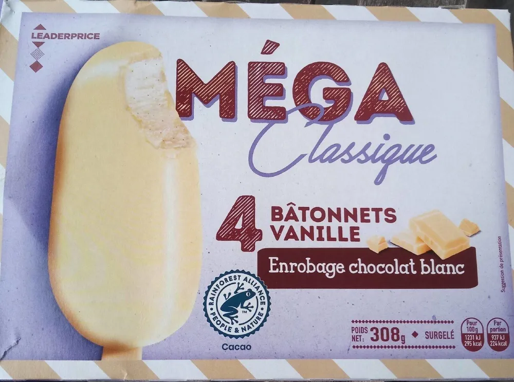 4 bâtonnets Vanille MEGA classique
