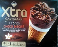 Xtra Gourmand - 4 Cônes Choco Biscuit