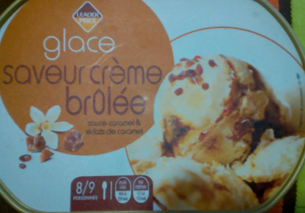 Glace saveur crème brûlée