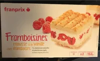 Mousse a la vanille avec framboises