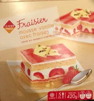 Fraisier mousse vanille avec fraises