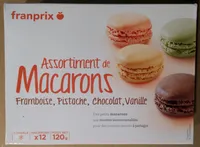 Assortiment de Macarons - Framboise, Pistache, Chocolat, Vanille