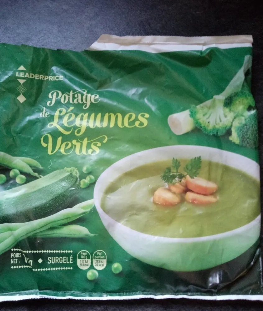 Potage de légumes verts