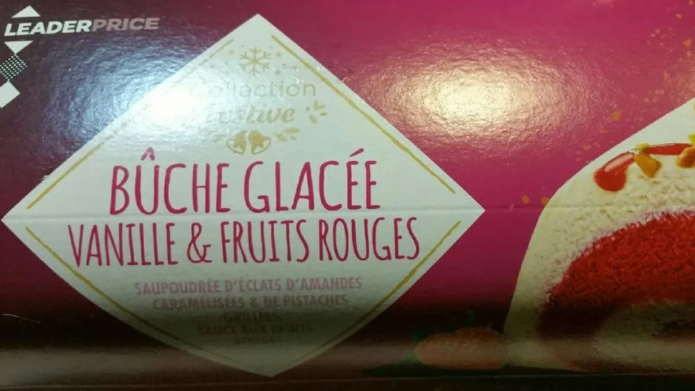 Bûche glacée vanille et fruits rouges