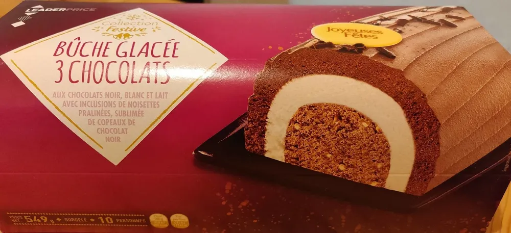 Bûche Glacée 3 chocolats