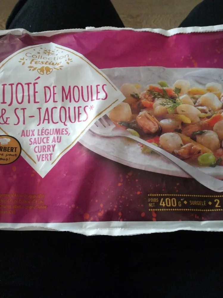 Mijoté de moules et de St Jacques