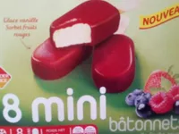 Mini bâtonnets vanille fruits rouges