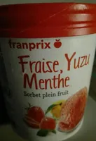 Glace fraise yuzu menthe
