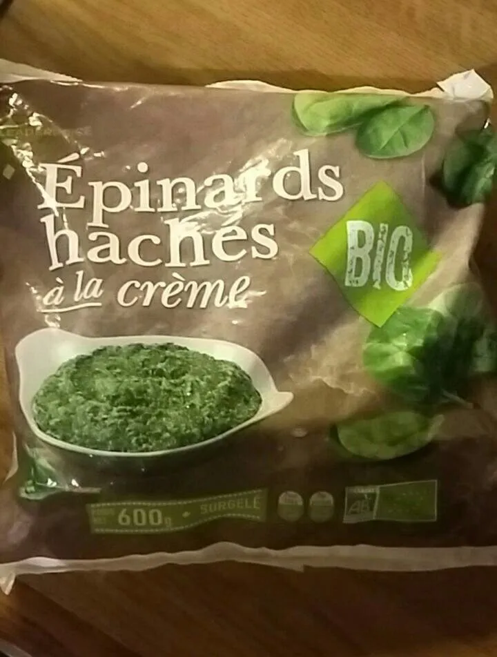 Épinards hachés à la crème