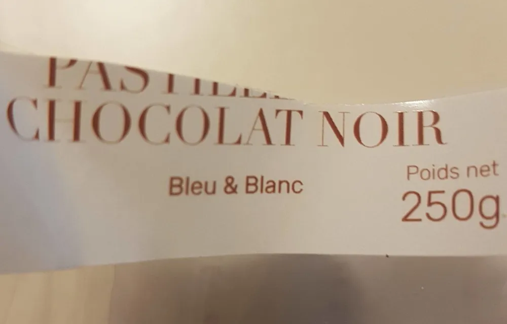 Pastille chocolat noir