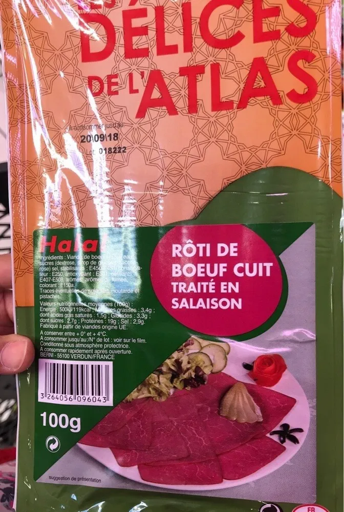 Roti de boeuf cuit en salaison