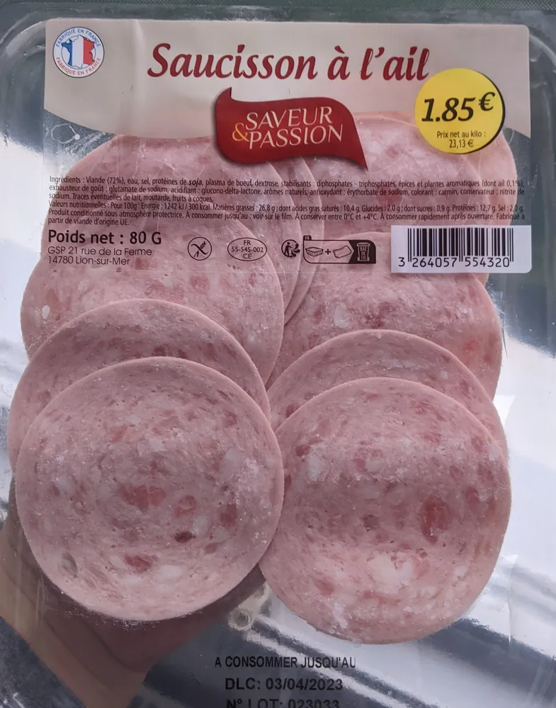 Saucisson à l'ail