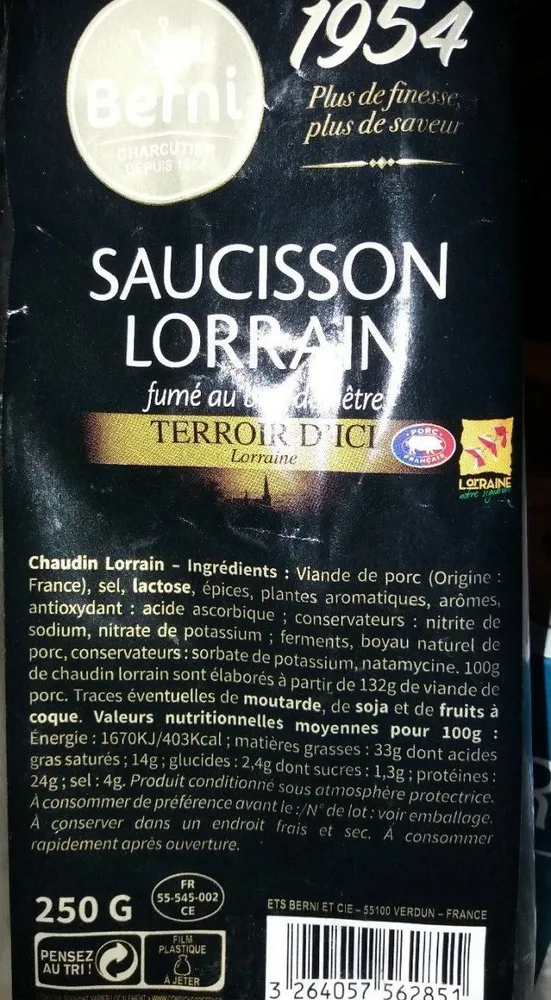 Saucisson Lorrain