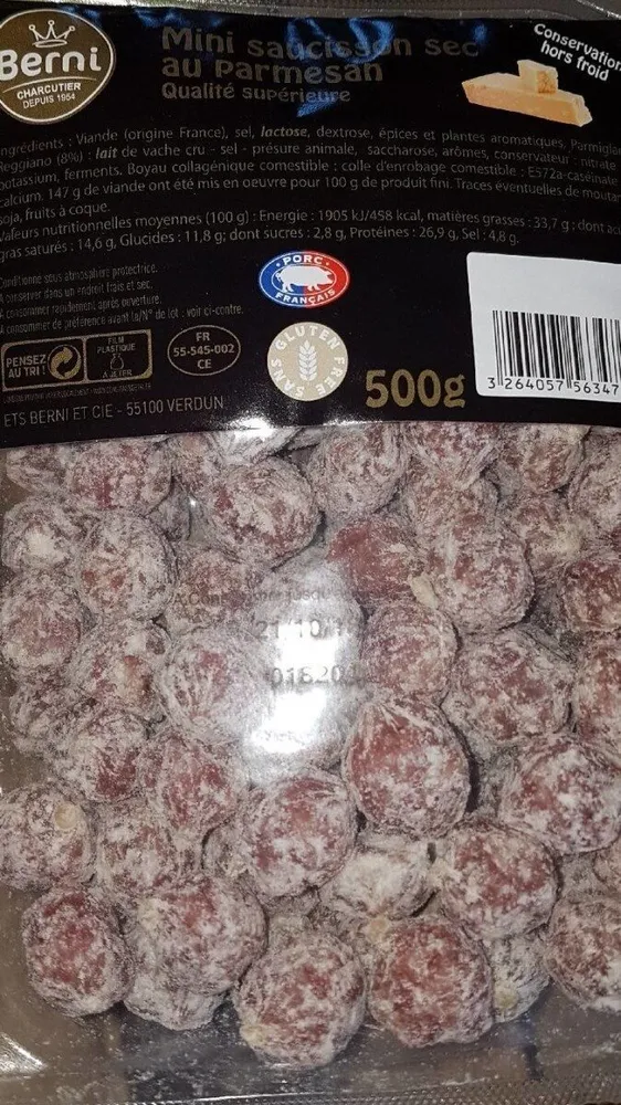 Mini saucisson sec au parmesan