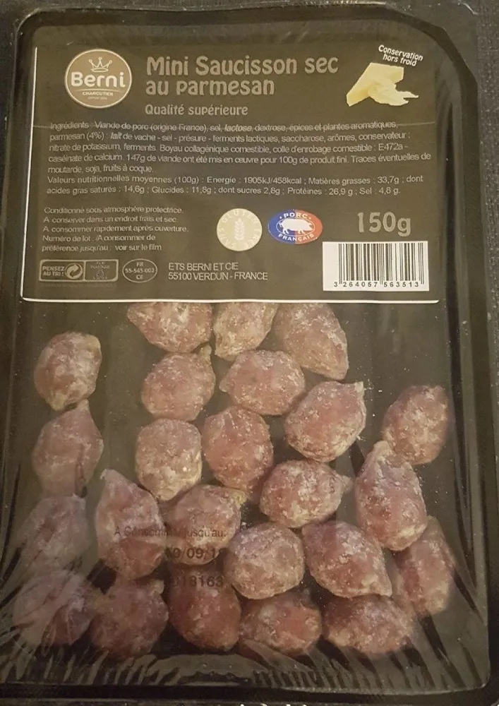 Mini saucisson sec au parmesan